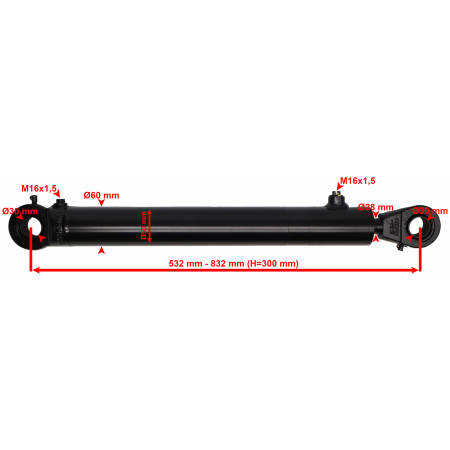 POLSKI SIŁOWNIK WSPOMAGANIA  50x28 SKOK 300 URSUS C-385 SKRAW-MET
